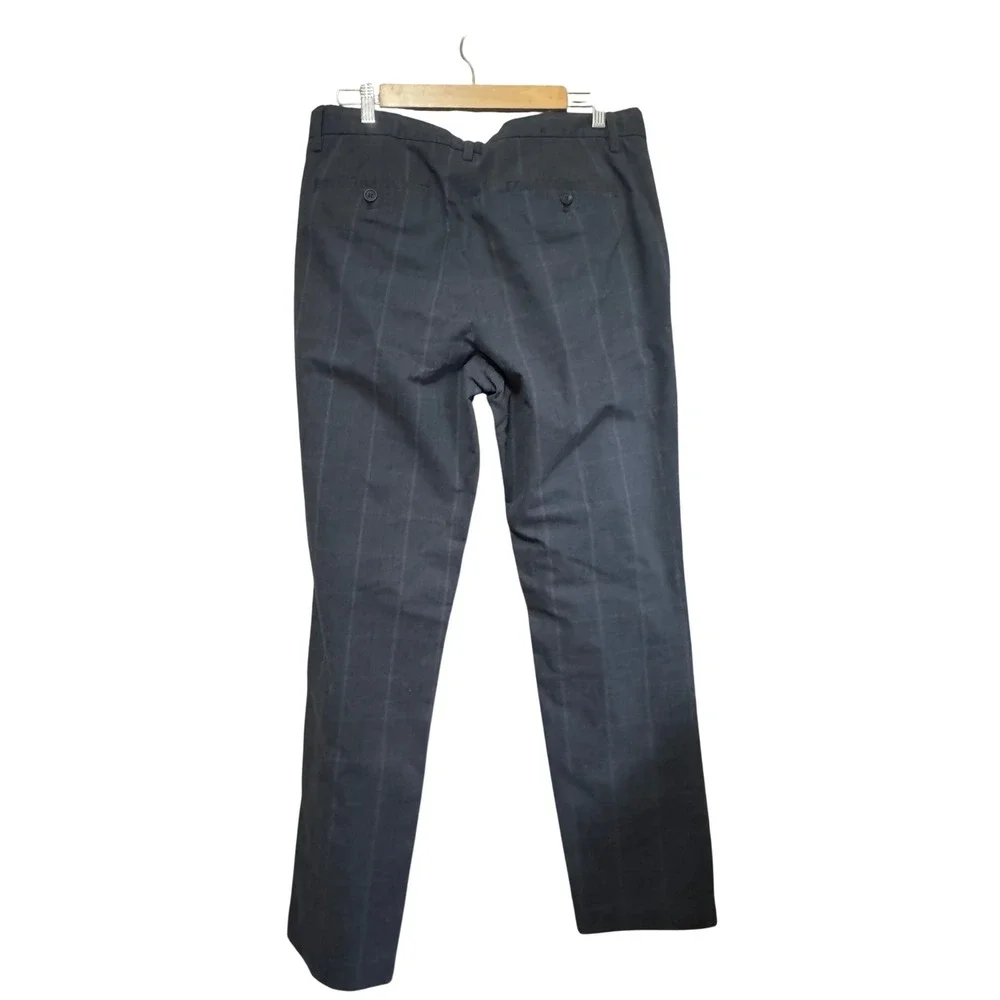 Banana Republic Aiden Fit Chinos Mens 33x32 Grey Excellent Windowpane Plaid Pant